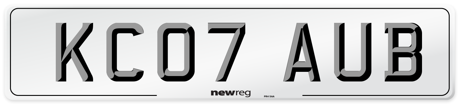 KC07 AUB Number Plate from New Reg